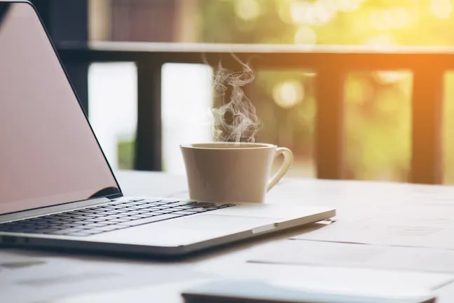 Laptop on a desk image